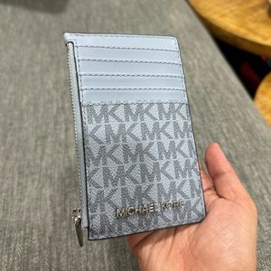 Michael Kors Blue and Gray Card Holder
